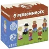 Image de 6 personnages en bois de l univers