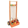 Image de - Jeu de croquet en bois - 4 joueurs - chariot en bois