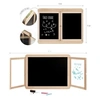 Image de Tableau mural triptyque - - Ardoise craie, 2 volets face blanche et craie