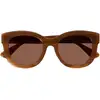 Image de Isotoner - Lunettes de soleil Femme Papillon Caramel