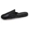 Image de Isotoner - Chausson mules cuir Homme Noir