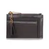 Image de Isotoner - Porte-cartes Femme zippé Gris