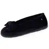 Image de Isotoner - Chaussons ballerines Femme Noeud confort Noir