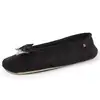 Image de Isotoner - Chaussons ballerines Femme Noeud Bijou Noir