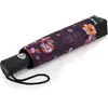 Image de Isotoner - Parapluie Auto Fleurs Aubergine