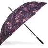 Image de Isotoner - Parapluie Canne Auto Fleurs Aubergine