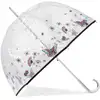 Image de Isotoner - Parapluie cloche transparent PVC/Papillon rose