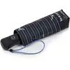 Image de Isotoner - Parapluie Mini Auto Rayure Noeud Bleu