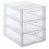 Image de tour de rangement orgamix a5 3 tiroirs 25,5x18,5x25,5 cm transparent