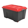 Image de Malle à roulettes Locker noir et rouge 135L, L.78,6 x l.58.5 x h.45 cm