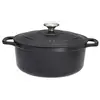 Image de Cocotte ronde 18 cm noir - - Noir - Fonte
