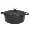 Image de Cocotte ronde 20 cm noir interieur noir - Chasseur - Noir - Fonte émaillée