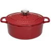 Image de Cocotte ronde 20 cm rouge uni interieur sable - Chasseur - Rouge - Fonte émaillée