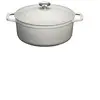 Image de Cocotte ronde Le 20 cm Macadamia - Chasseur - Blanc - Fonte émaillée