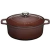 Image de Cocotte ronde en fonte émaillée 20cm bois de rose puc472062