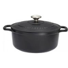 Image de Cocotte ronde 24 cm noir interieur noir - Chasseur - Noir - Fonte émaillée