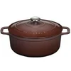 Image de Cocotte ronde en fonte émaillée 24cm bois de rose puc472462