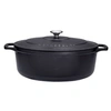 Image de Cocotte ovale en fonte émaillée 25cm noire sublime PUC472501