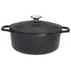 Image de Cocotte ronde 28 cm noir interieur noir - Chasseur - Noir - Fonte émaillée