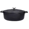 Image de Cocotte ovale 33 cm noir interieur noir - Chasseur - Noir - Fonte émaillée