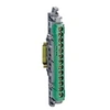 Image de Bornier de répartition isolé IP2X - Terre - 1x25mm2 - 113mm - Vert