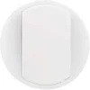 Image de Enjoliveur large CELIANE pour interrupteur, va-et-vient ou poussoir Soft blanc - - 068001
