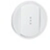 Image de Enjoliveur large CELIANE pour toutes commandes d'éclairage standard blanc - - 068003