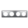 Image de Plaque anodisée Céliane - Aluminium - Quadruple horizontale / verticale 71mm