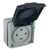 Image de - Prise de courant 3P+T 20A IP55 saillie - Plexo - gris