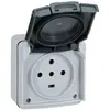 Image de Prise étanche 3P+T+N PLEXO complet gris IP55 20A - - 091657