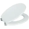 Image de Abattant de WC à fermeture standard en MDF blanc Siamp Horizon Classic