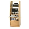 Image de Armoire Informatique Galbée Largeur 60 cm 5 Niches - Hêtre - L 60 x l 59.1 x H 171.5 cm