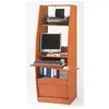 Image de Armoire Informatique Galbée Largeur 60 cm 5 Niches - Merisier - L 60 x l 59.1 x H 171.5 cm