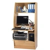 Image de Armoire Informatique Galbée 6 Niches Serrure L 80.5 H 171.5 P 59.3 cm - Hêtre - L 80.5 x l 59.3 x H 171.5 cm