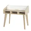 Image de Bureau Dos d'âne Vintage Rideau Blanc - 0 Tiroir - L 104 x l 60 x H 95 cm