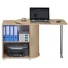 Image de Bureau Chêne Table Pivotante et Rangement - Chêne Naturel - L 105 x l 55 x H 74.7 cm