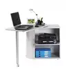 Image de Bureau Informatique Alu Table Pivotante et Rangement - Aluminium - L 105 x l 55 x H 74.7 cm