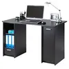 Image de Bureau Noir 2 Caissons à Rideau 120 cm - Noir - L 120 x l 65 x H 74 cm