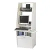 Image de Armoire Informatique Galbée Largeur 60 cm 5 Niches - Blanc - L 60 x l 59.1 x H 171.5 cm