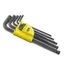 Image de Clé mâle longue a tete sphérique de 1,5 mm a 10 mm - 1-13-976 - Jeu de 9 pieces avec étui