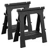 Image de Stanley Stst1-70713 Tréteau Pliable Lot de 2 Pièces - 450 kg Par Paire - Caoutchouc Anti-Dérapant Sur Les Pieds - Rainure en V pour Découpes d'Appoints - Structure Résistante et Légère Noir en occasion ou reconditionné