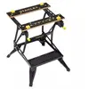 Image de STST83400-1 Stanley Workmate avec plan de travail en bambou et double hauteur de travail, supporte jusquà 250 kg (l x H x P) 61.2 x 17 x 78 cm