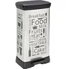 Image de 205873 Décor Kitchen Poubelle à Pédale Rectangulaire Polypropylene Argent 39 x 29 x 73 cm...