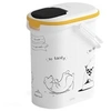 Image de Conteneur de nourriture Le Diner est servi - 4 kg - 10 L - Blanc et noir - Pour chien