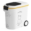 Image de Conteneur nourriture chat 35 L 12 kg à roulettes joint élastomère doseur