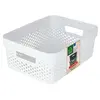 Image de Panier de rangement Infinity 11L 100% Recyclé - Rangement Multiusage, Empilable et Emboîtable - 35,6 x 26,6 x 13,6 cm - Blanc