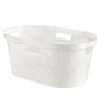 Image de Infinity-Dots - Panier à linge - 40L - Blanc - Plastique - (Lot de 3)