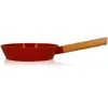 Image de POELE ECTOR 20 CM EN ALUMINIUM REVETEMENT CERAMIQUE PAPRIKA AVEC MANCHE EN BOIS