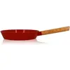 Image de POELE ECTOR 24 CM EN ALUMINIUM REVETEMENT CERAMIQUE PAPRIKA AVEC MANCHE EN BOIS
