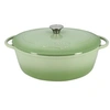Image de Casserole - - 6020075 - Ronde - Fonte émaillée - Verte - 7 lettres